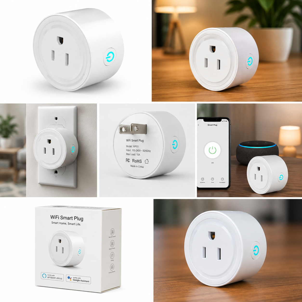 QUREVIX™ WiFi Smart Plug – Smart Home Remote Control Socket